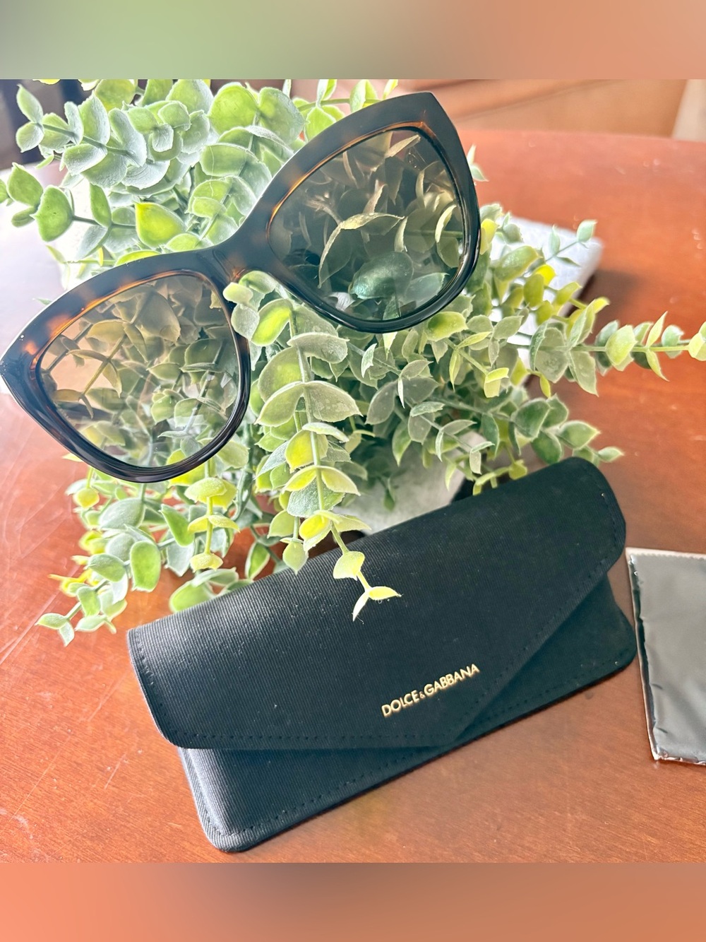 DOLCE & GABBANA - DG 6087 502/T5 Polarized Cat Eye Havana Brown Sunglasses - Picture 8 of 10